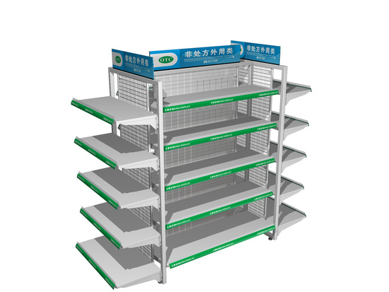 Superior sunshine backboard double-sided drugstore shelf