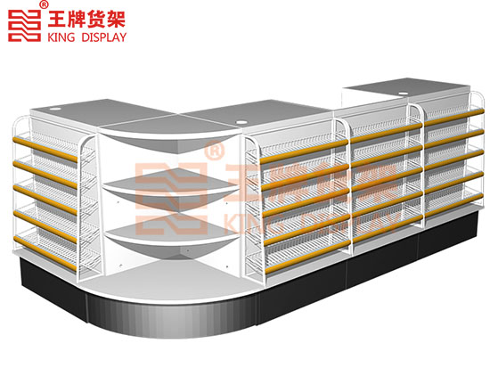 Round corner simple wooden arcing counter