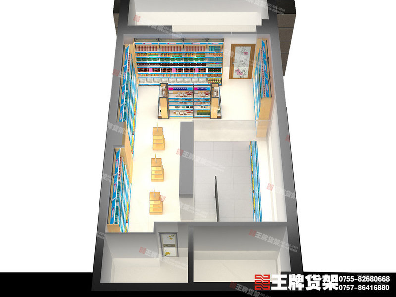 1號全球購進(jìn)口食品店貨架案例效果圖